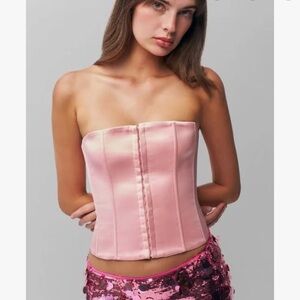 Guizio Satin Corset Light Pink (Small)